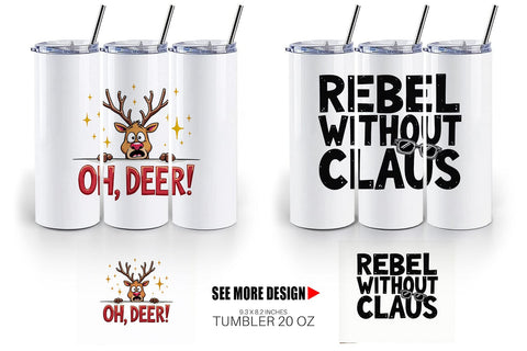 Tumbler Sassy Reindeer Games Sublimation artnoy 