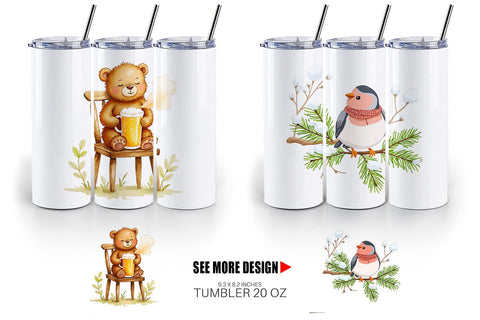 Tumbler Scandinavian Christmas Sublimation artnoy 