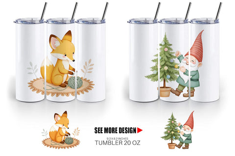 Tumbler Scandinavian Christmas Sublimation artnoy 