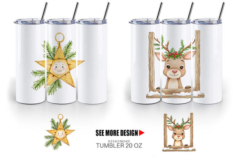 Tumbler Scandinavian Christmas Sublimation artnoy 