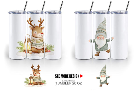 Tumbler Scandinavian Christmas Sublimation artnoy 