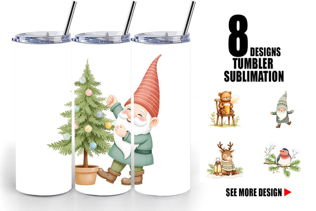 Tumbler Scandinavian Christmas Sublimation artnoy 