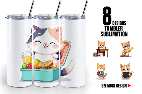Tumbler School Baby Cat Sublimation artnoy 