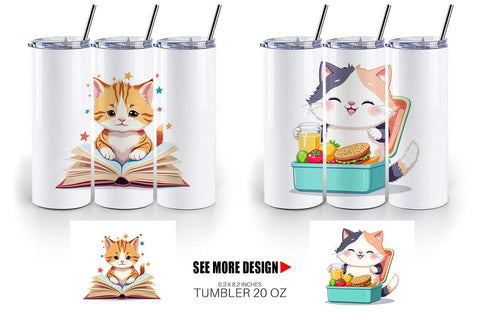 Tumbler School Baby Cat Sublimation artnoy 