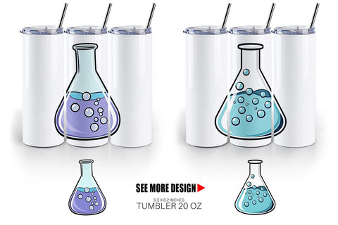 Tumbler Science Beaker Sublimation artnoy 