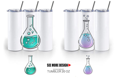 Tumbler Science Beaker Sublimation artnoy 