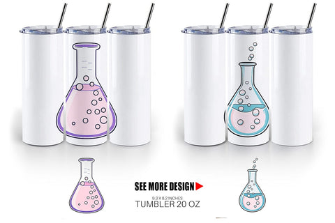Tumbler Science Beaker Sublimation artnoy 