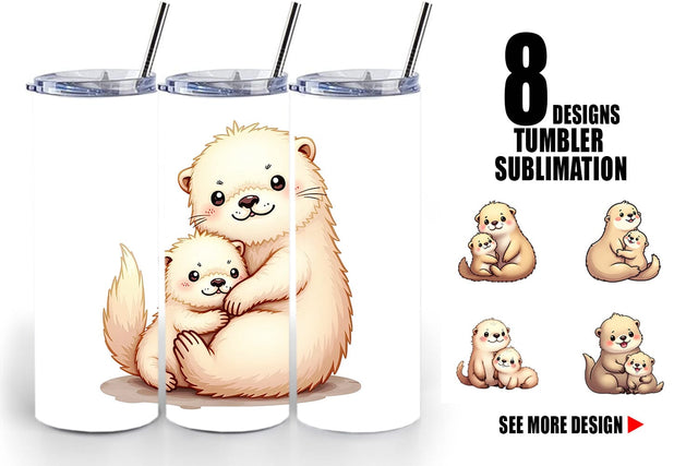 Tumbler Sea Otter Mother's Day Sublimation artnoy 