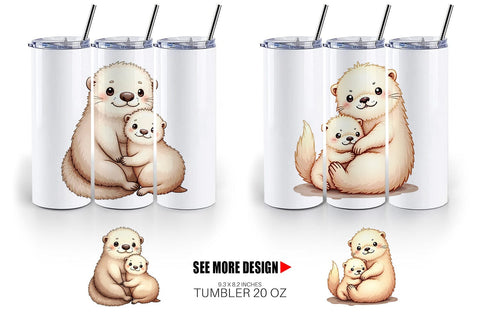 Tumbler Sea Otter Mother's Day Sublimation artnoy 