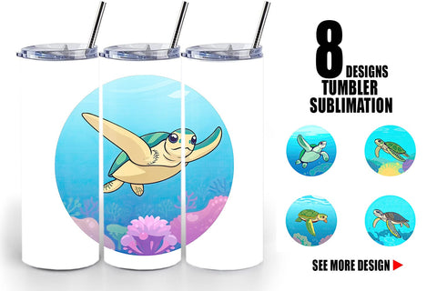 Tumbler Sea Turtle Sublimation artnoy 