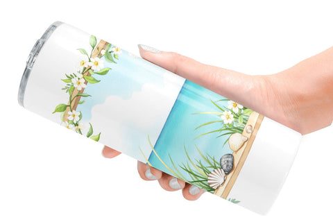 Tumbler Seaside Cottage Sublimation artnoy 