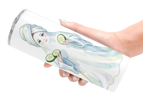 Tumbler Self Care Spa Day Mom Ghost Sublimation artnoy 