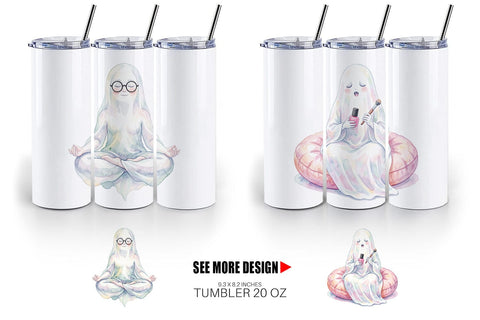Tumbler Self Care Spa Day Mom Ghost Sublimation artnoy 