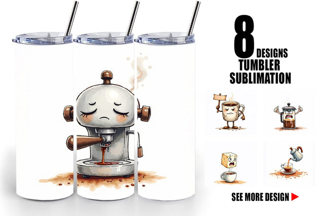 Tumbler Sentient Sarcastic Mugs Watercolor Sublimation artnoy 