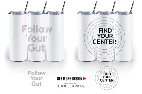 Tumbler Serene Soulful Wisdom Quote Sublimation artnoy 