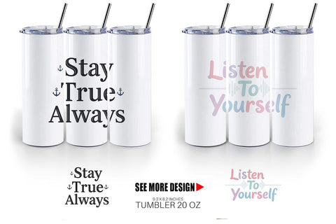 Tumbler Serene Soulful Wisdom Quote Sublimation artnoy 