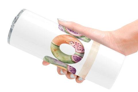 Tumbler Shabby Chic Tropical MOM Watercolor Sublimation artnoy 