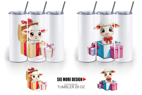 Tumbler Sheep Gift Sublimation artnoy 