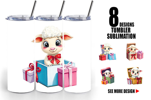 Tumbler Sheep Gift Sublimation artnoy 