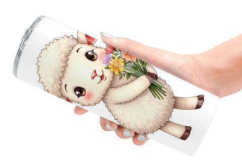 Tumbler Sheep Spring Bouquet Sublimation artnoy 