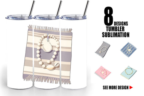 Tumbler Shell Necklace Sublimation artnoy 