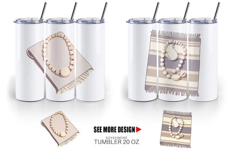 Tumbler Shell Necklace Sublimation artnoy 