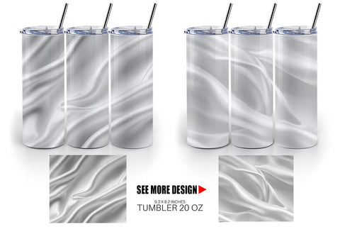 Tumbler Silver Silk Pattern Sublimation artnoy 