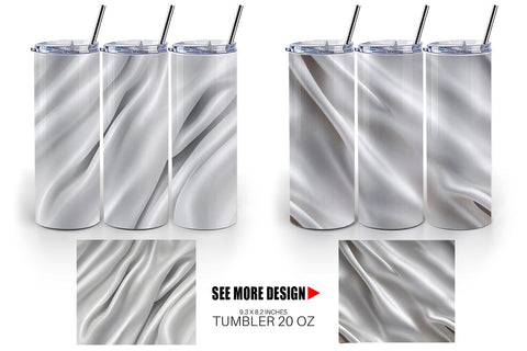 Tumbler Silver Silk Pattern Sublimation artnoy 