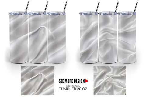 Tumbler Silver Silk Pattern Sublimation artnoy 