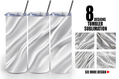 Tumbler Silver Silk Pattern Sublimation artnoy 