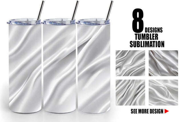 Tumbler Silver Silk Pattern Sublimation artnoy 