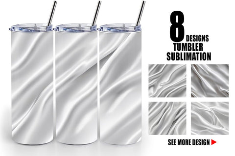 Tumbler Silver Silk Pattern Sublimation artnoy 