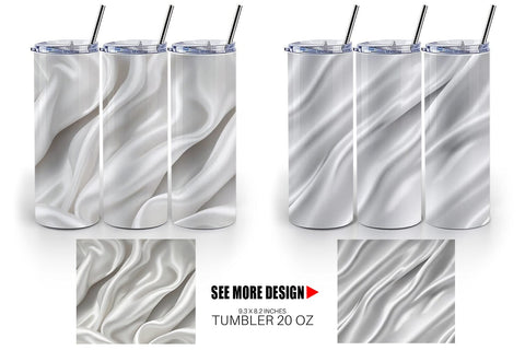 Tumbler Silver Silk Pattern Sublimation artnoy 