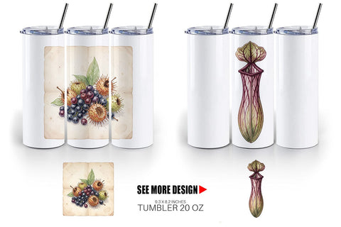 Tumbler Sinister Tropical Goth Botany Sublimation artnoy 