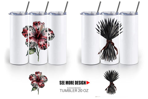 Tumbler Sinister Tropical Goth Botany Sublimation artnoy 