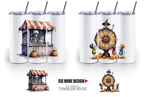 Tumbler Skeleton Game Booths Sublimation artnoy 