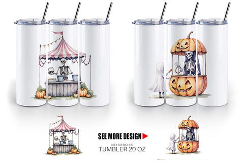 Tumbler Skeleton Game Booths Sublimation artnoy 