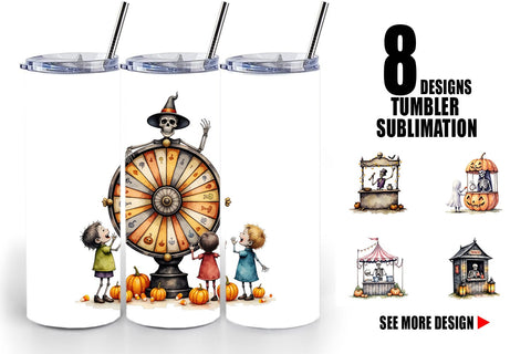 Tumbler Skeleton Game Booths Sublimation artnoy 