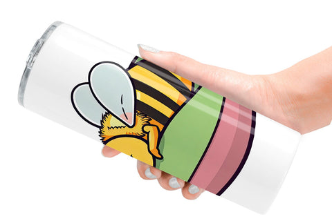 Tumbler Sleeping Bee on Leaf Sublimation artnoy 