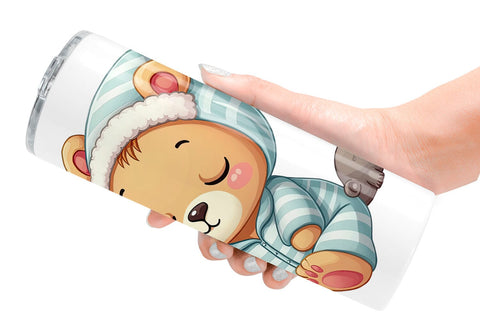 Tumbler Sleepy Bear Sublimation artnoy 