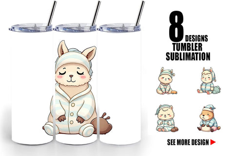 Tumbler Sleepy Capybara Sublimation artnoy 