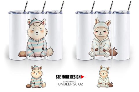 Tumbler Sleepy Capybara Sublimation artnoy 