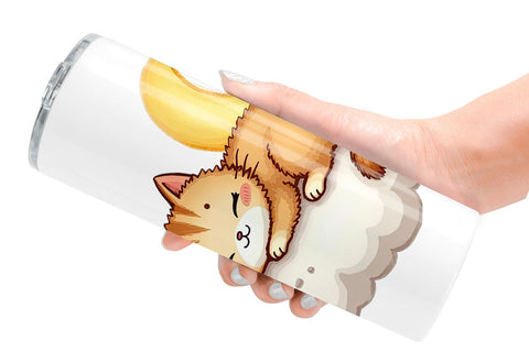 Tumbler Sleepy Cat Cloud Sublimation artnoy 