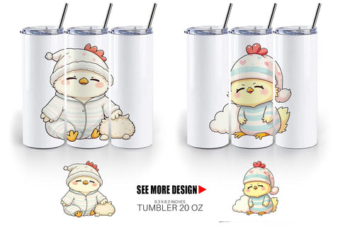 Tumbler Sleepy Chicken Sublimation artnoy 