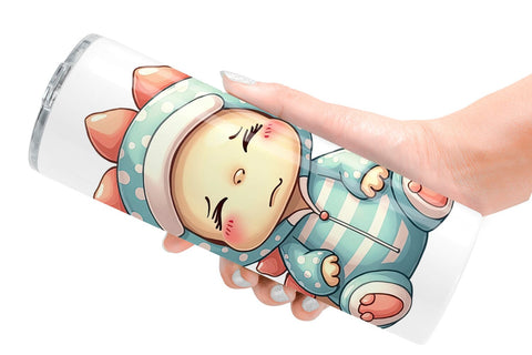 Tumbler Sleepy Dinosaur Sublimation artnoy 