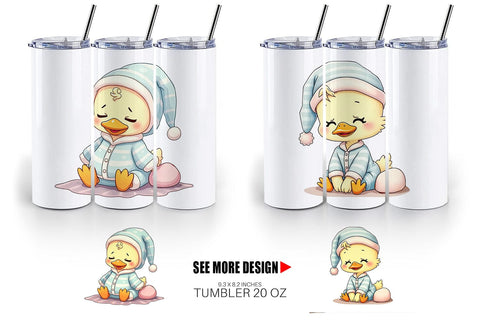 Tumbler Sleepy Duck Sublimation artnoy 