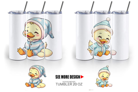 Tumbler Sleepy Duck Sublimation artnoy 