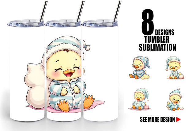 Tumbler Sleepy Duck Sublimation artnoy 