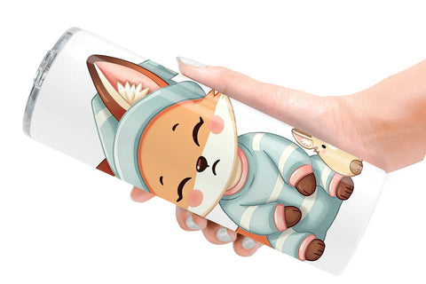 Tumbler Sleepy Fox Sublimation artnoy 