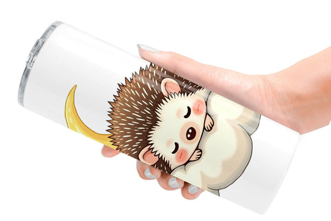 Tumbler Sleepy Hedgehog Cloud Sublimation artnoy 